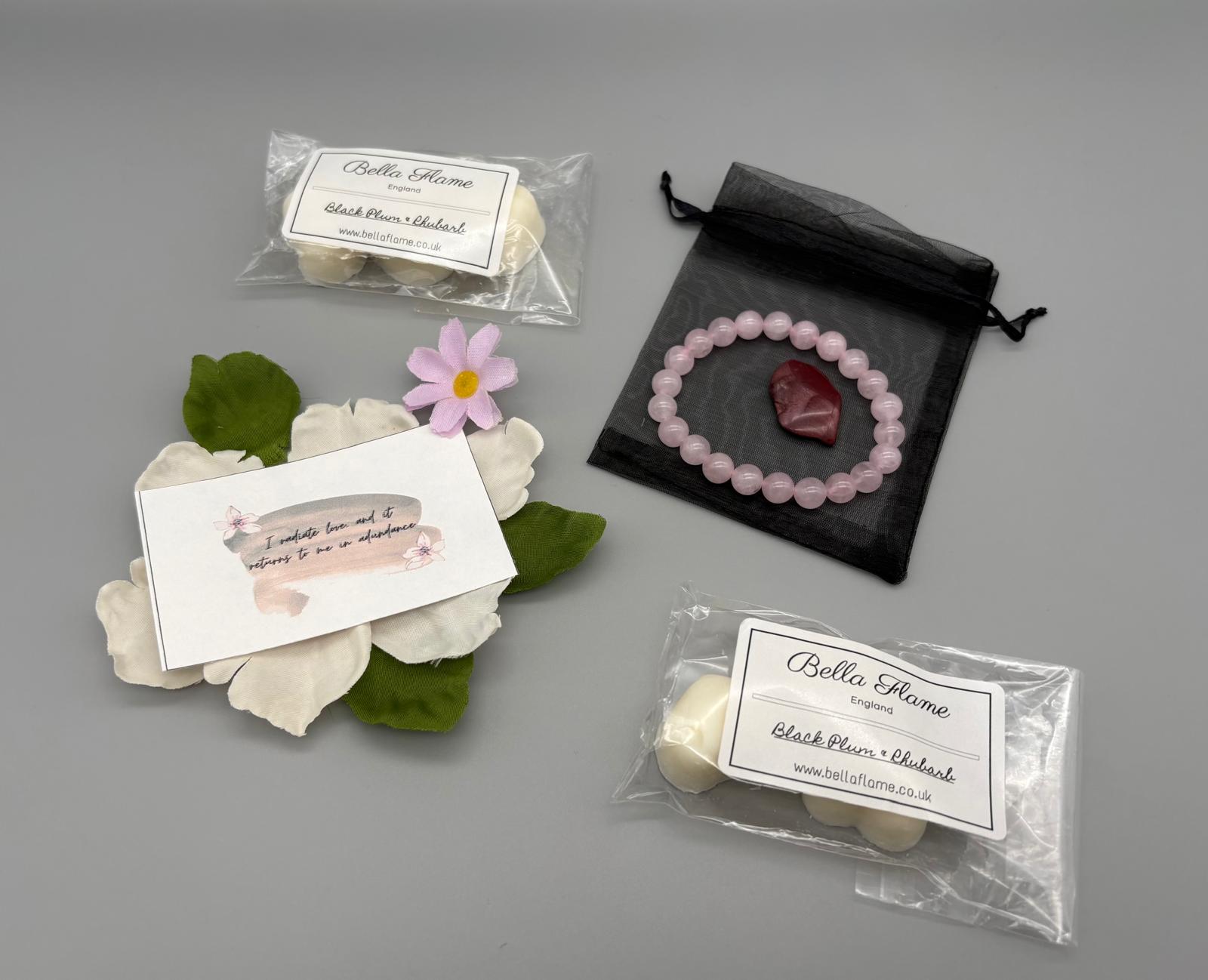 Gift set: Rose quartz – love & self-care - Bella Flame England